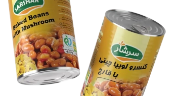 کنسرو لوبیا چیتی با قارچ